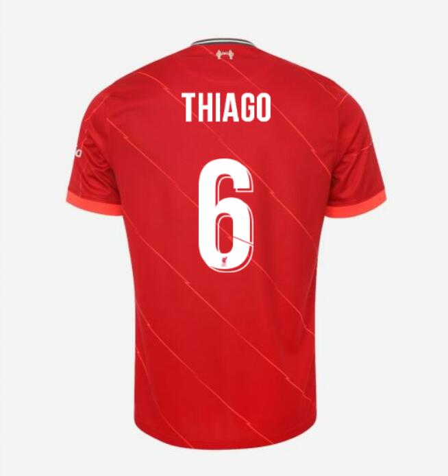 2021/22 Liverpool Cup Home Kit Soccer Jersey with THIAGO 6 printing